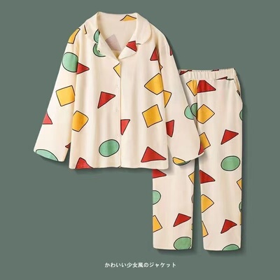 卡通牛奶丝蜡笔小新春秋款长袖