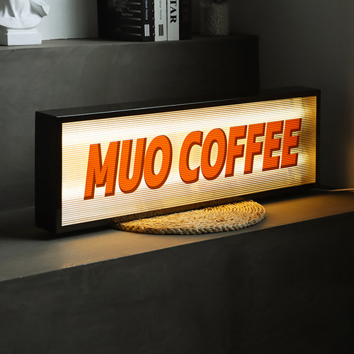 高颜值美式波纹亚克力灯箱广告牌