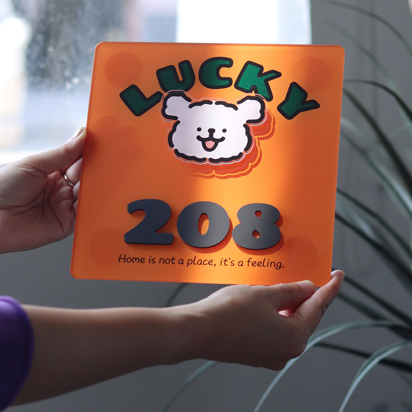 亚克力门牌号码牌定制可爱旋转图案装饰创意家用店铺数字门口房号