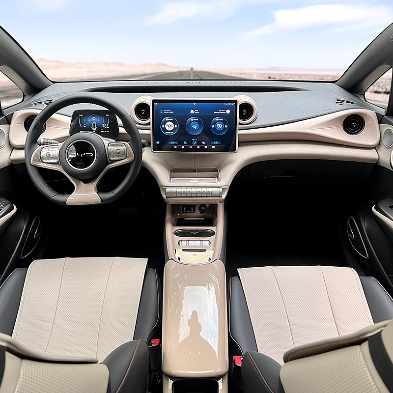 比亚迪海豚奶茶棕内饰车内改装