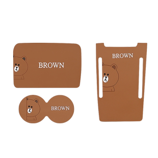 比亚迪海豚专用水杯垫门槽储物垫汽车中控台改装内饰用品卡通装饰