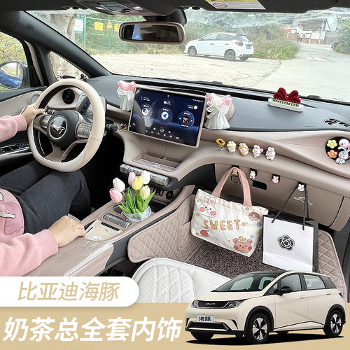 比亚迪海豚内饰布置车内装饰贴