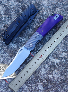 SHOOZIZ户外折叠刀进口14C28N钢折刀防身野营水果刀 XUN123便携刀