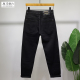 春夏长裤 布冷布热 小直筒薄款 男修身 纯黑色天丝莱赛尔柔软牛仔裤