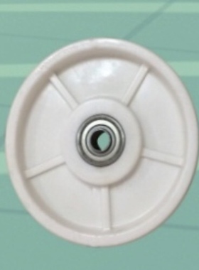 优冠脚轮带双轴承白色高强度尼龙轮单轮子456810寸12寸204205206