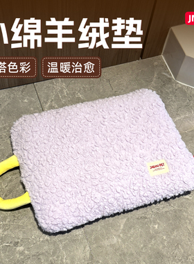 宠物窝垫子猫狗睡觉用软垫子保暖舒适毛绒提手可爱可拆洗冬季绒布