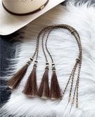 西部牛仔帽绳马鬃帽绳奥伦马具马术用品骑士装 备手工马鬃骑马帽绳