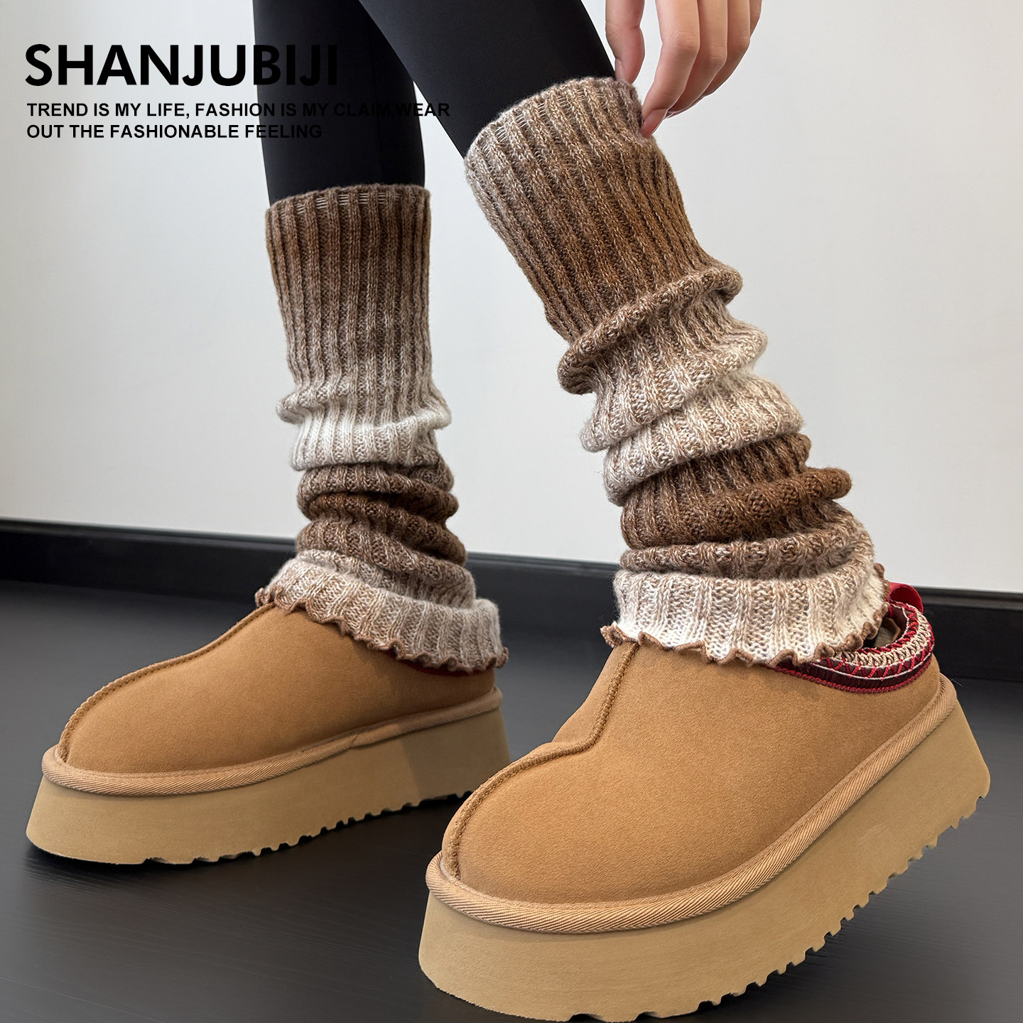 袜套堆堆袜女士加厚保暖美拉德