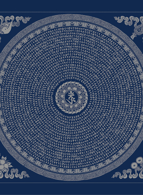 楞严咒描金手绘西藏唐卡