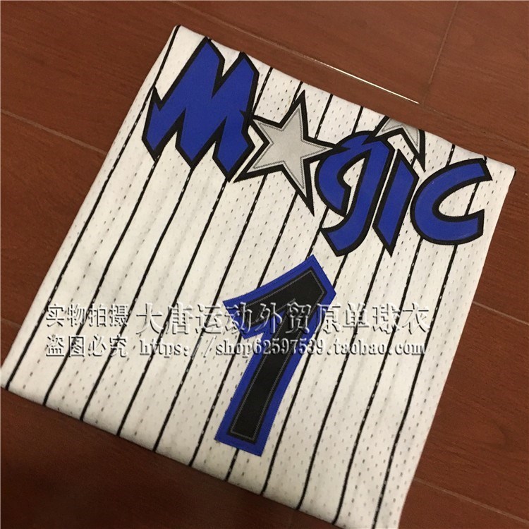 ´ÌÐåÂóµÙ ħÊõ¶Ó1ºÅ °×É«¸´¹Å McGRADY ¾µäÂóµÏ ÇòÒÂ