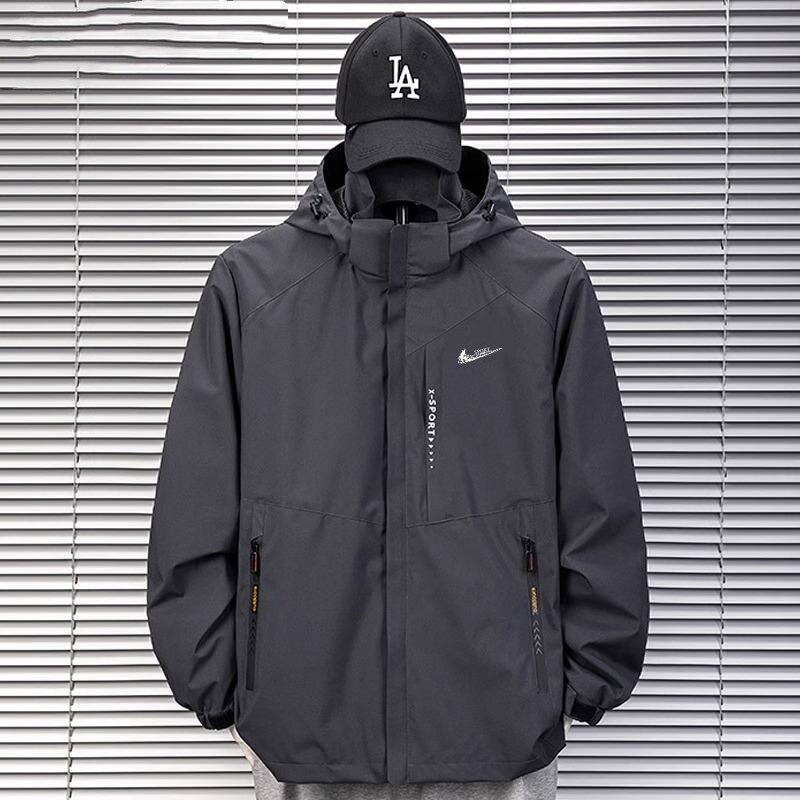 耐克顿冲锋衣外套男士春秋薄款宽松透气连帽夹克休闲大码防风外套