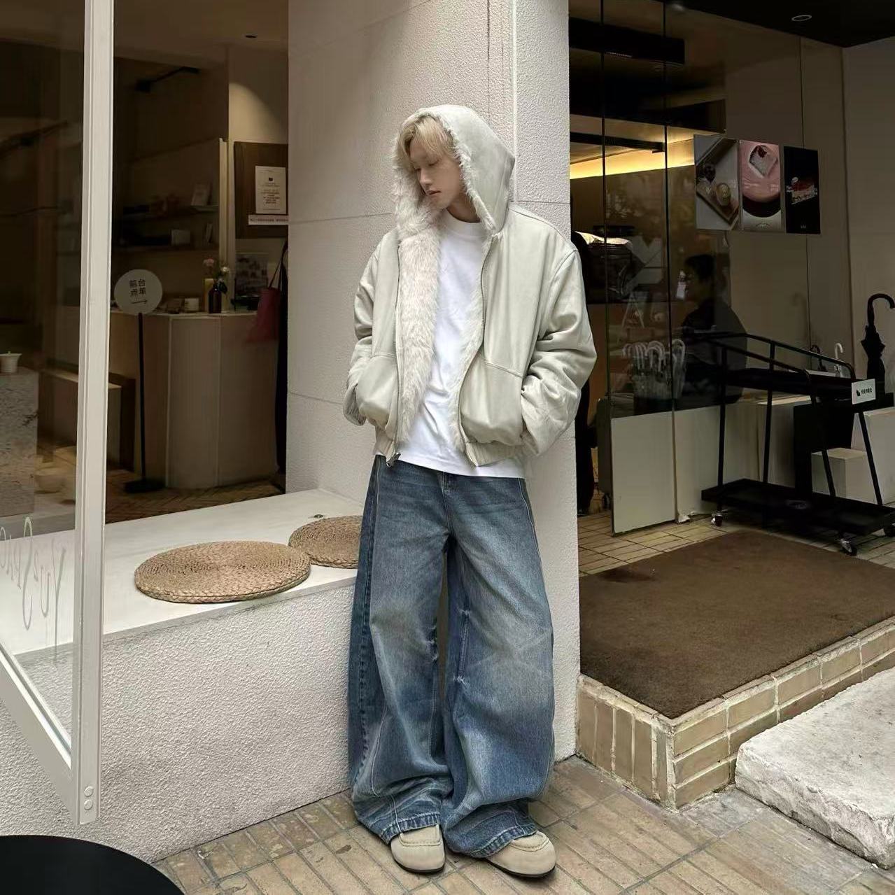 ACMEMAN百搭基础休闲弯刀裤