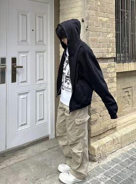 ACME MAN2024大理石纹口袋工装裤男美式高街宽松休闲直筒阔腿裤