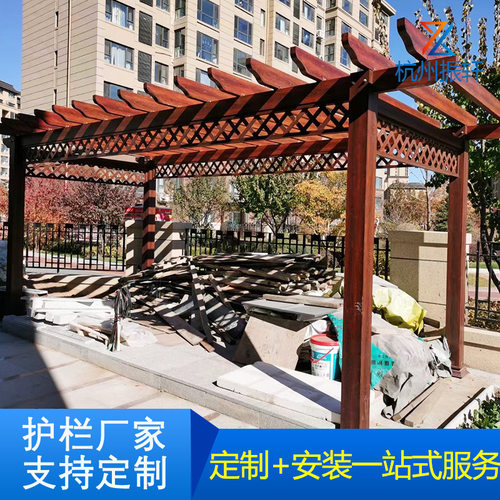 户外仿古凉亭古建木质庭院别墅廊架水榭回廊文化小青瓦防腐木长廊
