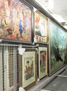 工厂挂画密集架手摇式移动博物馆油画古董存储柜库房仓储字画架
