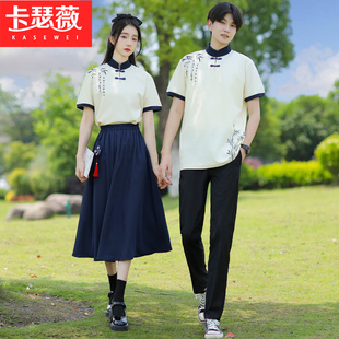 班服古风成人礼高中生朗诵合唱演出服运动会套装学院风初中小学生