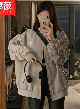 美式复古潮牌工装夹克外套女