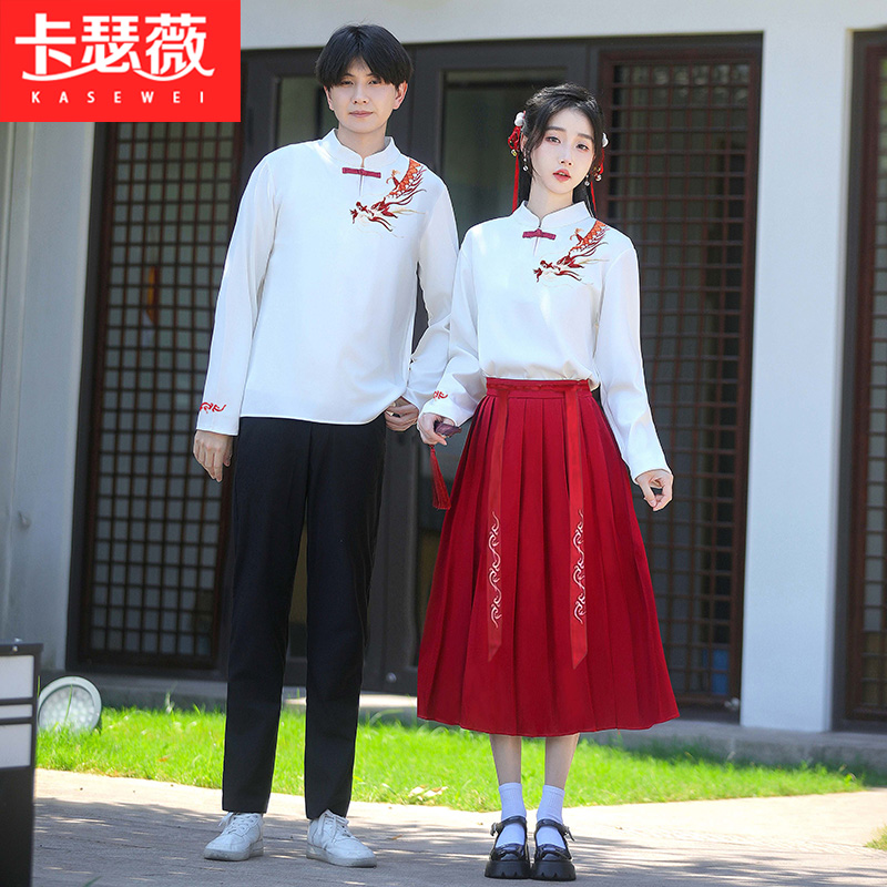 中小学生诗歌朗诵合唱表演服新中式初高中生班服运动会开幕式服装