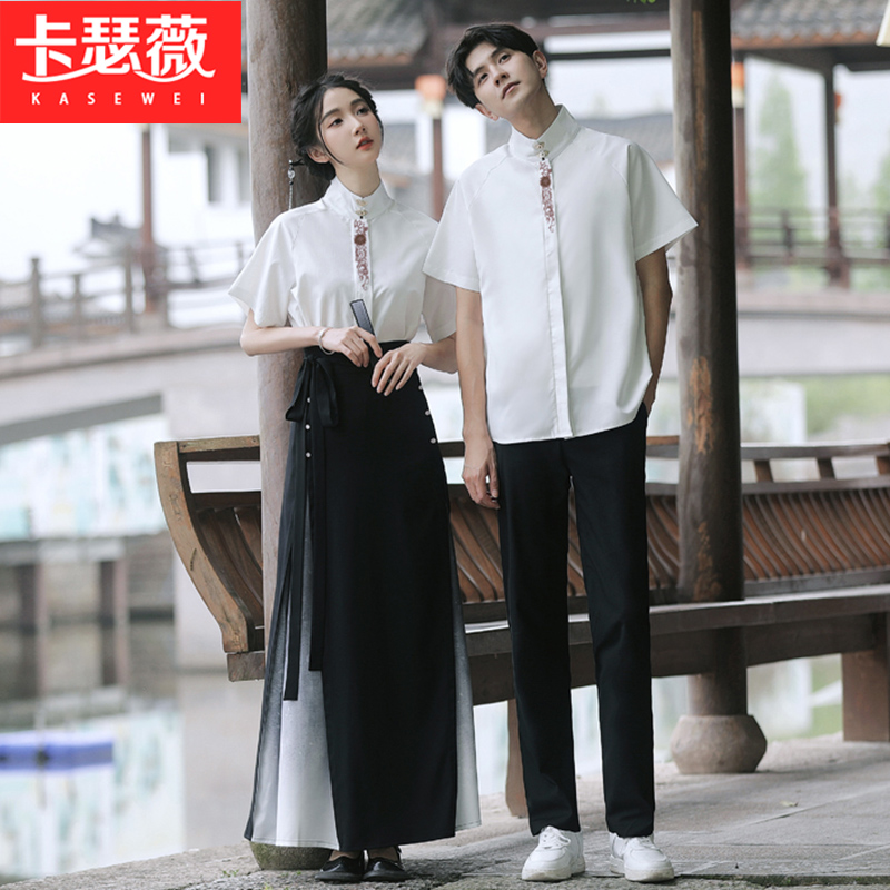 复古新中式民国风夏秋班服高中生成人礼服学生合唱诗歌朗诵运动会