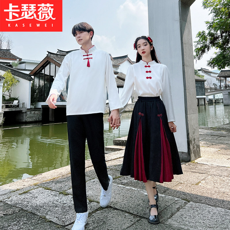 初中学生班服运动会秋季情侣装学院风古风高中生毕业照舞台表演服