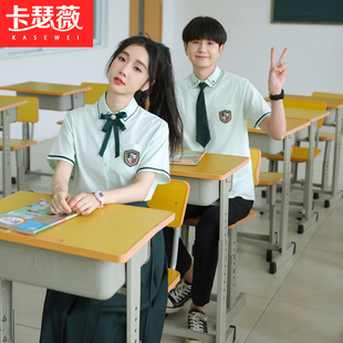 初中生夏季新款学院风衬衫JK裙子套装小学高中诗歌朗诵舞台演出服