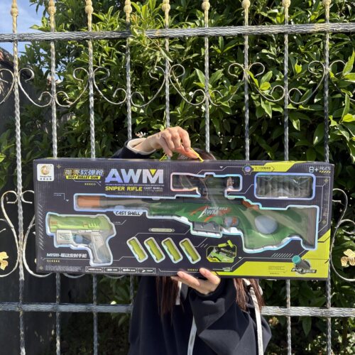 儿童节男孩生日礼物6-10岁手动AWM抛壳狙击枪M1911软弹枪玩具礼物