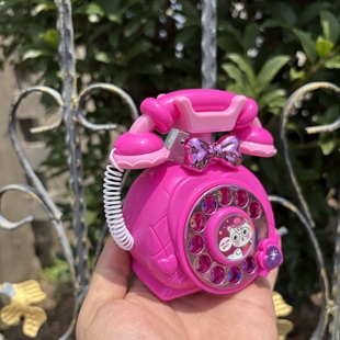 1-4岁玩具Q萌卡通电话机仿真过家家益智宝宝趣味儿童玩具座机仿真