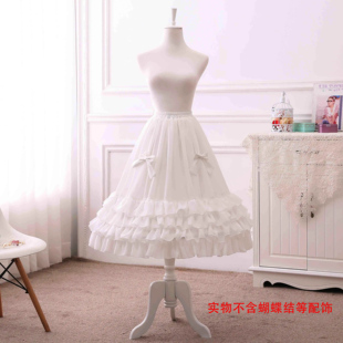 洛丽塔lolita日常鱼骨裙撑可调节 a字暴力裙撑卡门衬裙软妹半身裙