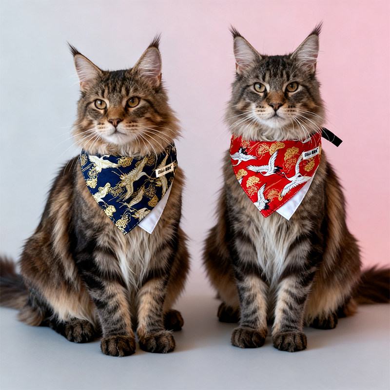 宠物猫咪口水巾围脖英短布偶狗狗犬金毛萨摩耶四季防口水猫狗围巾