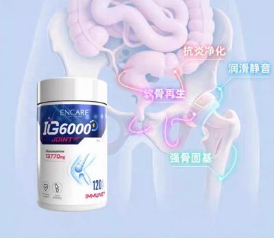 ENCARE耳牛还原型IG6000免疫球蛋白氨糖软骨胶囊中老年护关节润滑