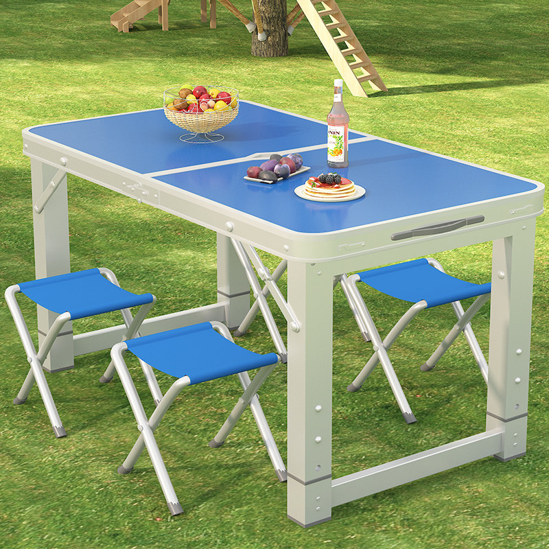折叠桌夜市户外摆摊折叠桌子家用折叠餐桌椅便携式地摊长方形桌子