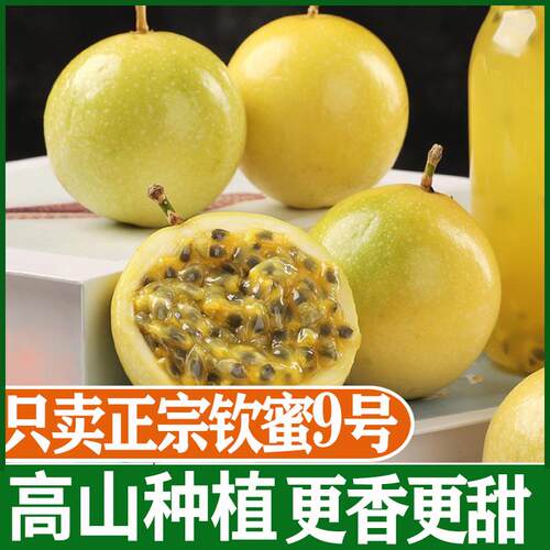 新鲜现摘黄金百香果钦蜜9号
