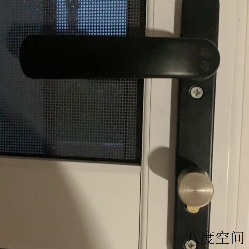 老式平开门断桥入户门锁拉手配件执手门把手断桥铝面板门锁铝合金