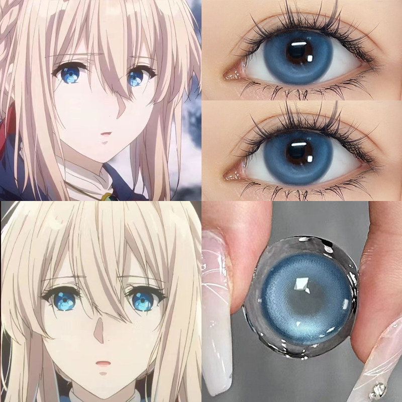 thumbnail for 薇尔莉特美瞳紫罗兰永恒花园cos半年抛大直径蓝色显色隐形眼镜DWT