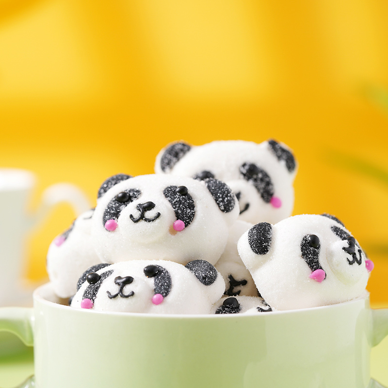【现货发】网红糖果3d腮红熊猫躺平鸭手工棉花糖卡通商用批发夜市