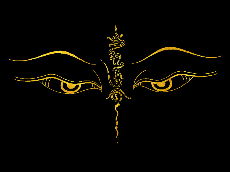 般若法眼纯棉油画布唐卡白描线稿