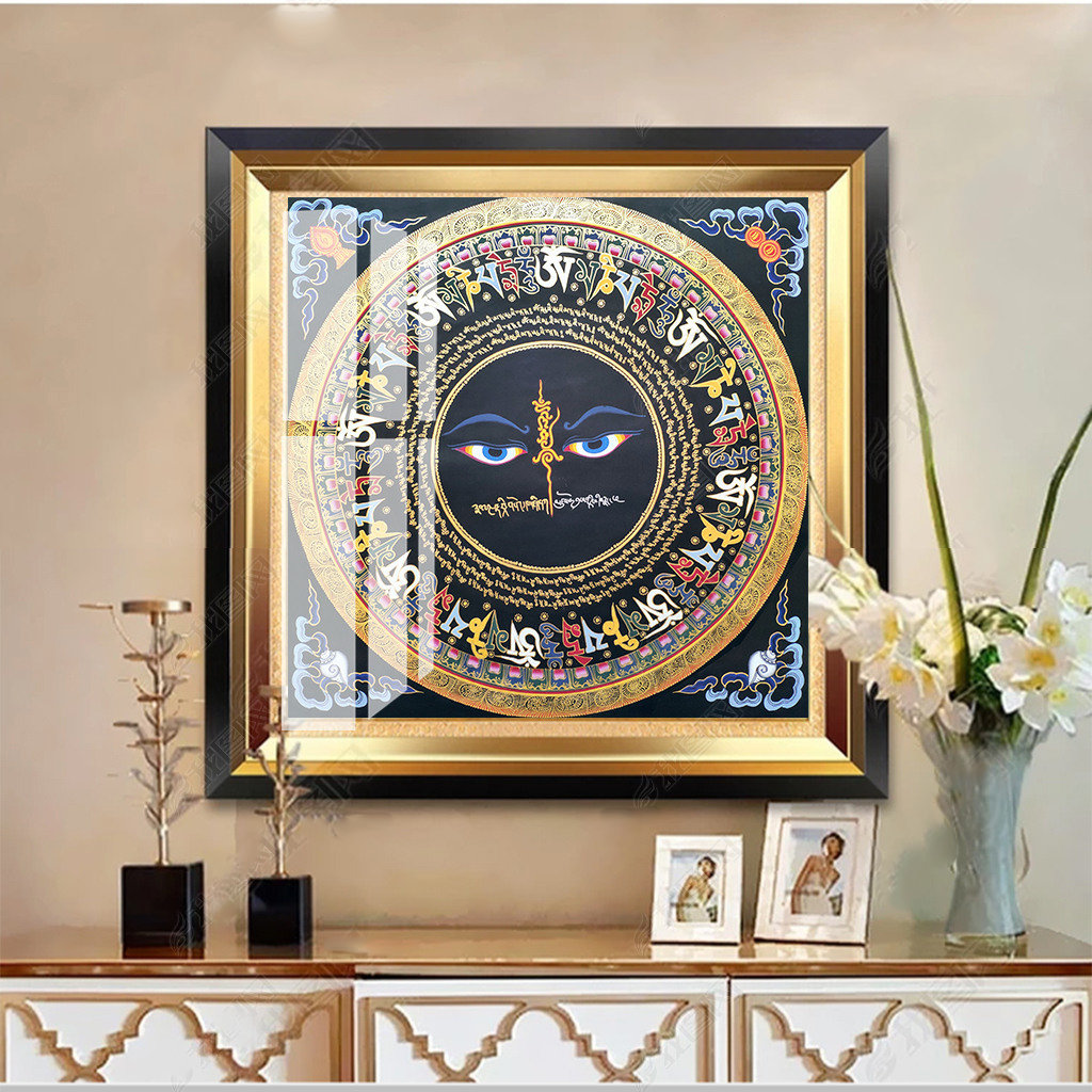 般若法眼唐卡描金纯棉油画布