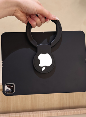 适用ipad第十代平板壳苹果iPad Mini6/7保护套iPad 2/3/4黑色支架可手提iPad 2017/2018 9.7寸便携防摔保护壳