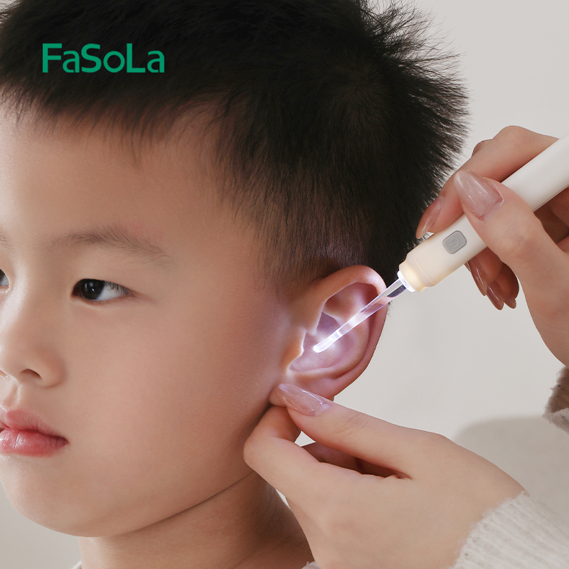 FaSoLa发光挖耳勺带灯安全软头