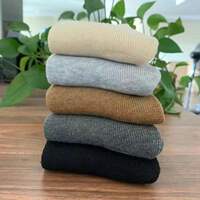 Thickened and fleece loop socks for men's winter, fleece socks for warmth, solid color for autumn and winter wear, sports towel socks for men thumbnail 2