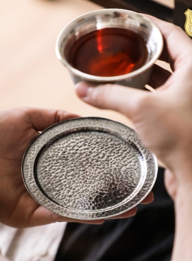 纯银时代足银茶盘壶托