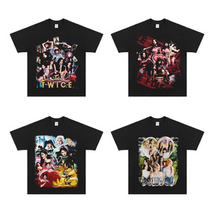 DLE STAYC T恤100%纯棉 韩国女团ITZY IVE印花短袖 TWICE