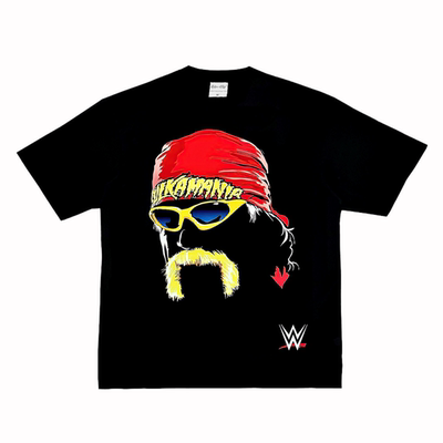 胡克 霍根 Hulk  WWE摔跤美式复古做旧街头健身纯棉长短袖T恤潮流