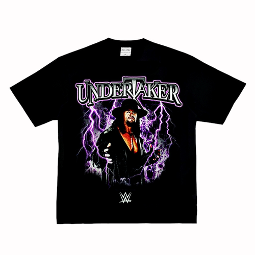 undertaker WWE 送葬者 美式做旧摔跤街头复古VTG纯棉长短袖T恤潮