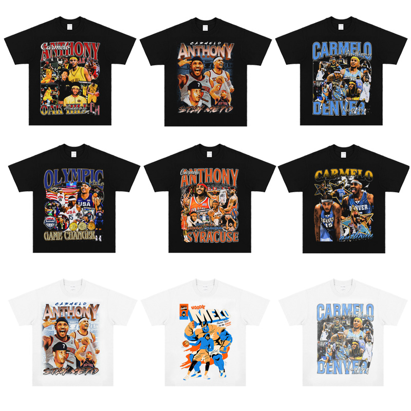 卡梅隆安东尼Anthony甜瓜纪念版印花美式复古宽松重磅纯棉短袖T恤