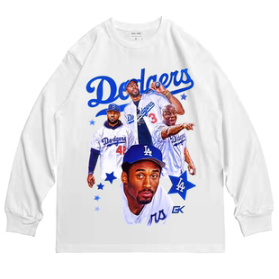 棒球篮球印花复古VTG街头纯棉长短袖 科比 魔术师 浓眉 T恤 詹姆斯