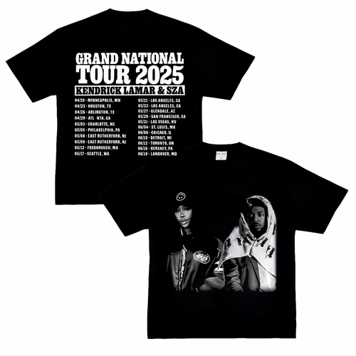 SZA Kendrick Lamar 2025巡演美式复古纯棉粉丝应援长短袖T恤
