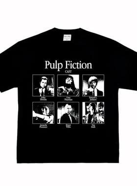 Pulp Fiction 低俗小说 文艺豆瓣高分电影街头复古VTG长短袖T恤潮