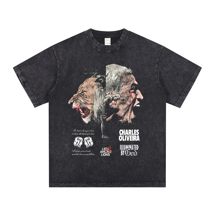 Ufc拳击格斗训练短袖Oliveira奥利维拉同款 数码直喷印花透气T恤