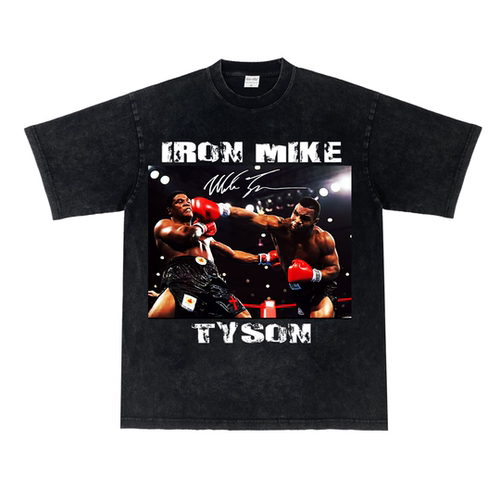 泰森 Tyson 美式小领口重磅纯棉喷墨做旧街头复古vtg长袖短袖Tt恤